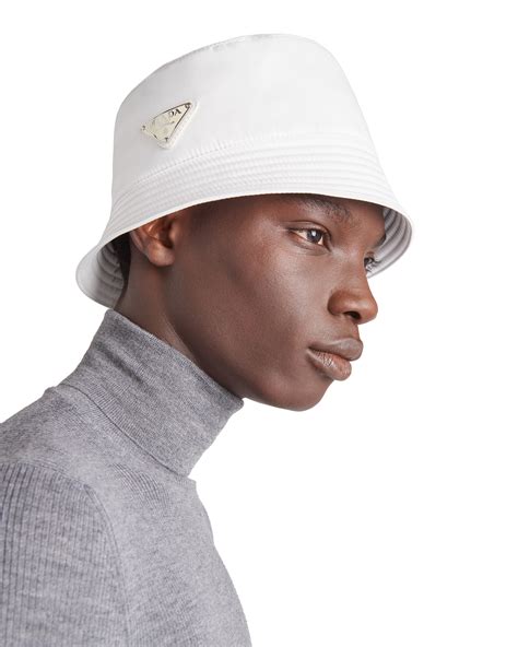 white prada bucket hats men's